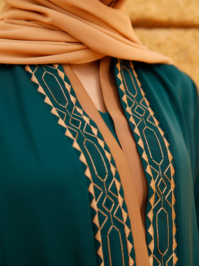 dark green abaya