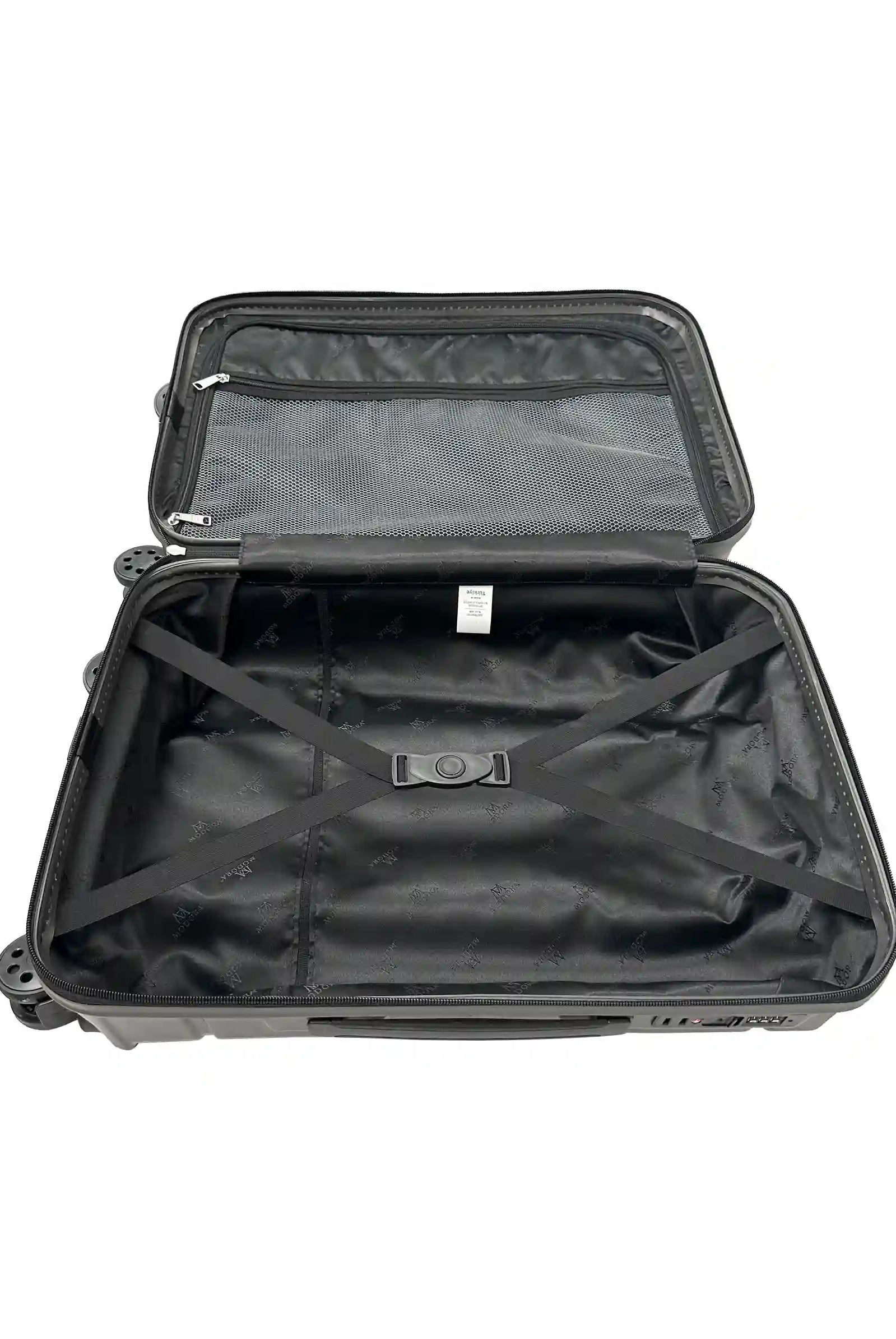 dark grey medium suitcase