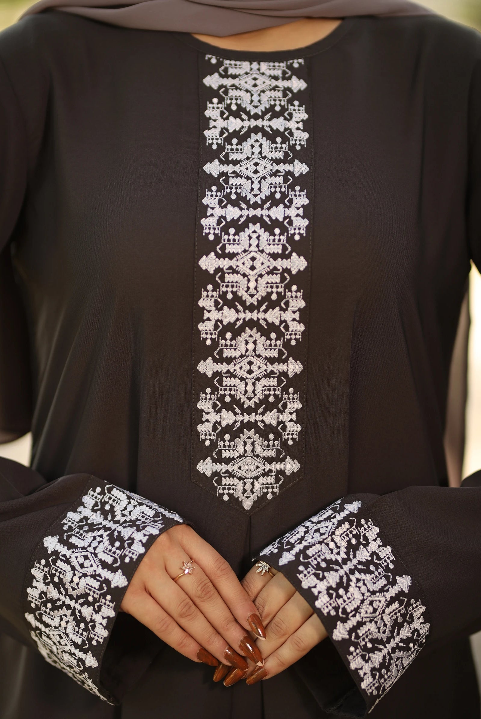 grey abaya dress