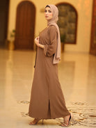 embellished open abaya