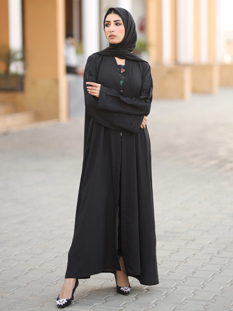 black open abaya