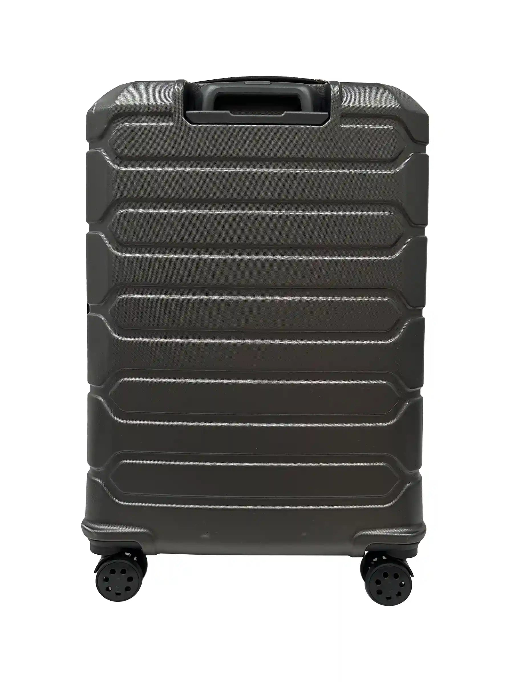 dark grey large hard case suitcase