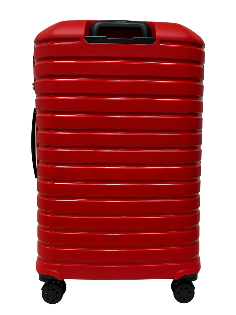 Red large 4 wheel suitcase