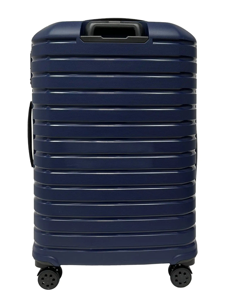 navy suitcase
