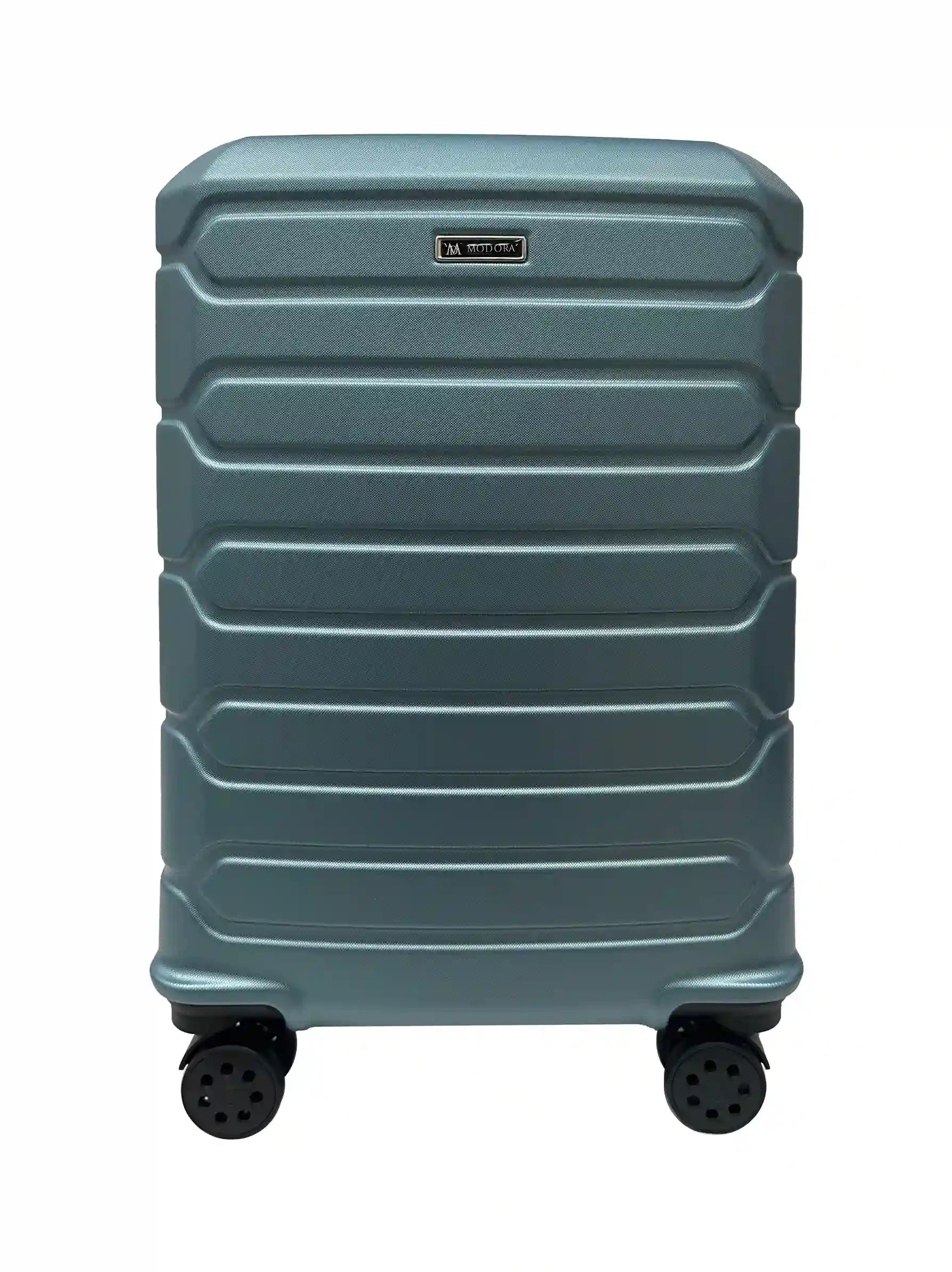 green medium suitcase
