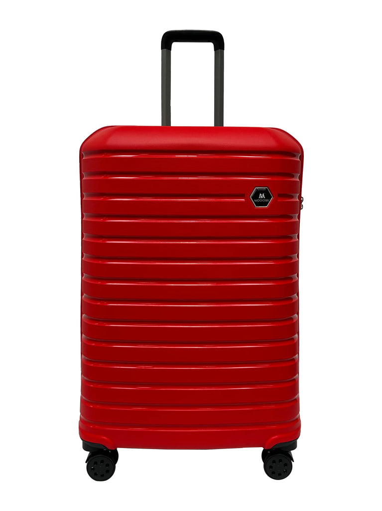 Large red suitcase