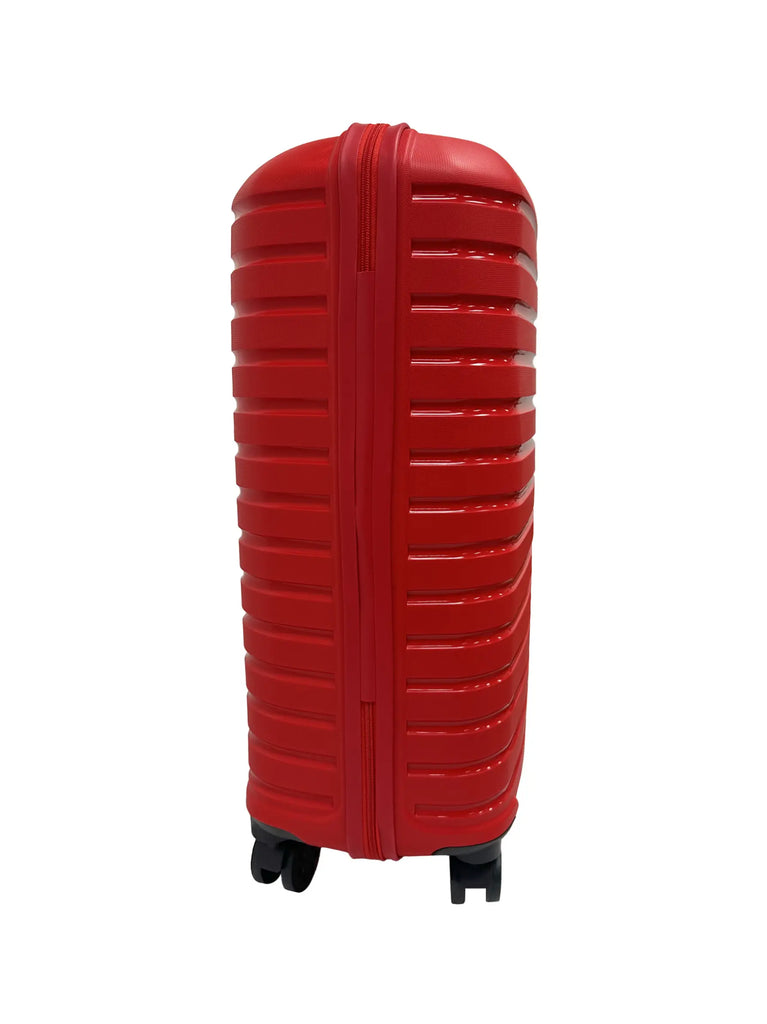4 wheel medium red suitcase