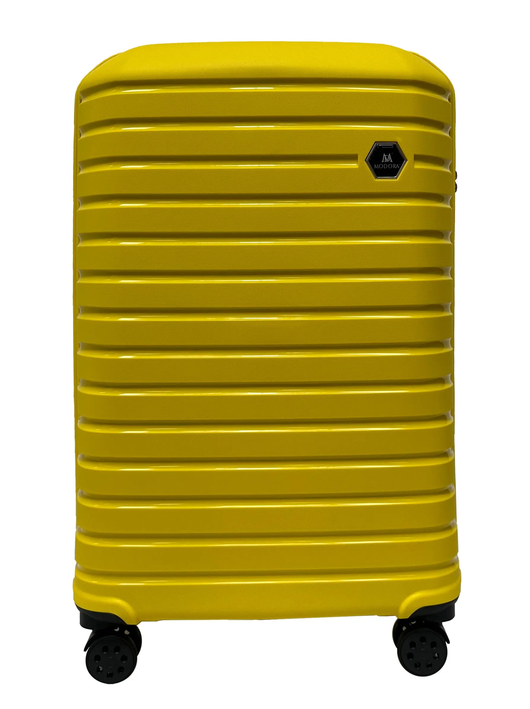 Yellow 4 wheel suitcase sales