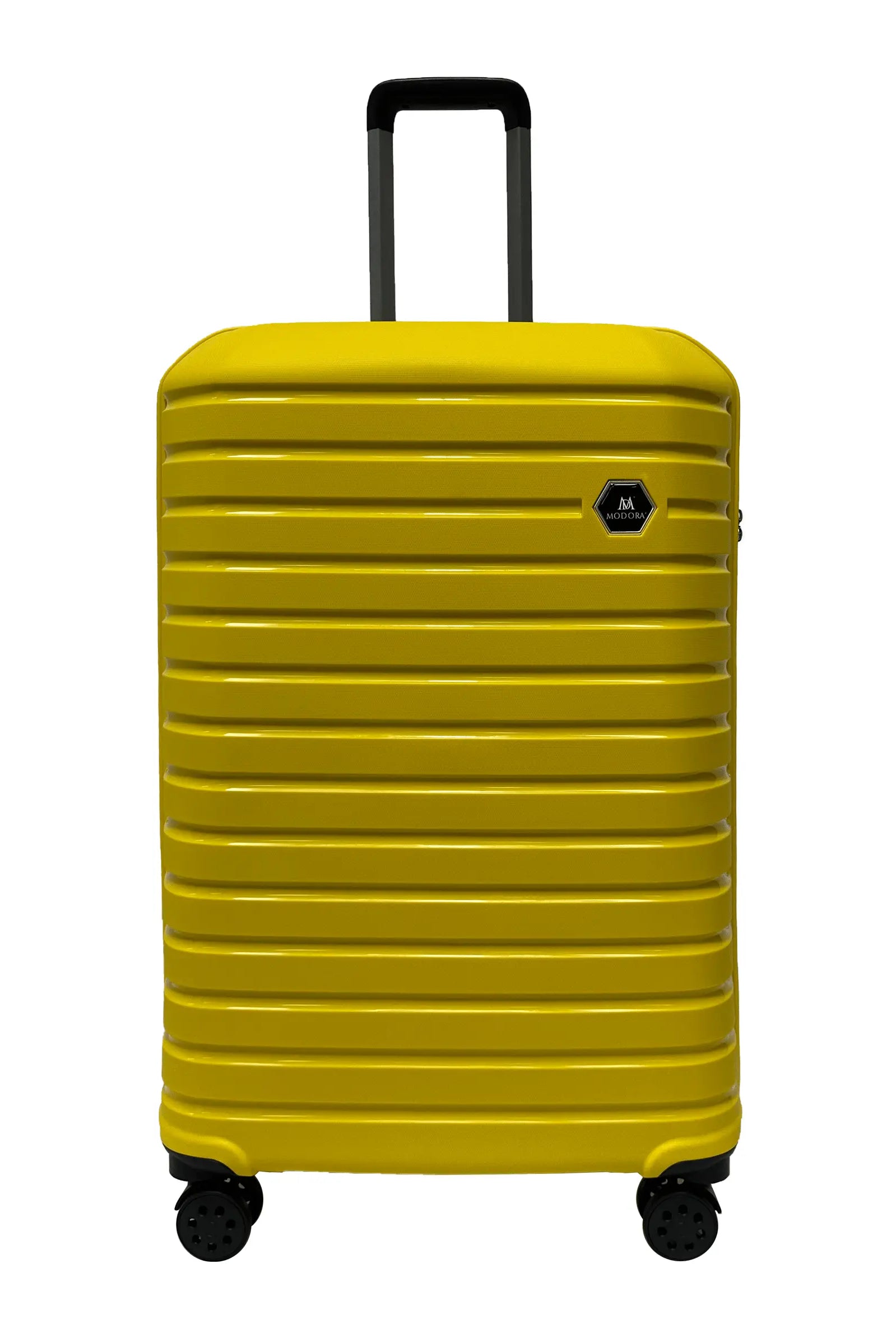 Large yellow suitcase