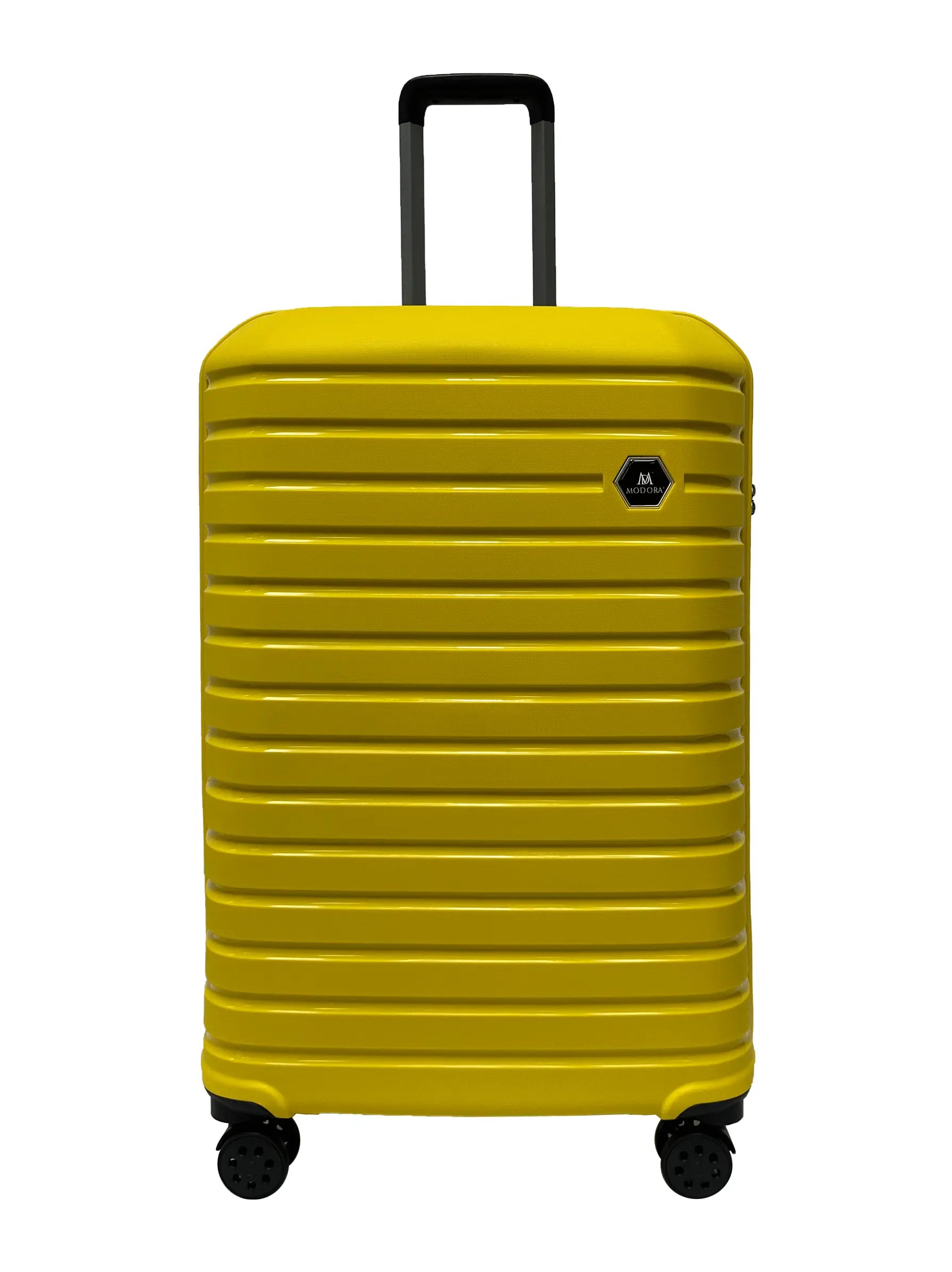 Large yellow suitcase