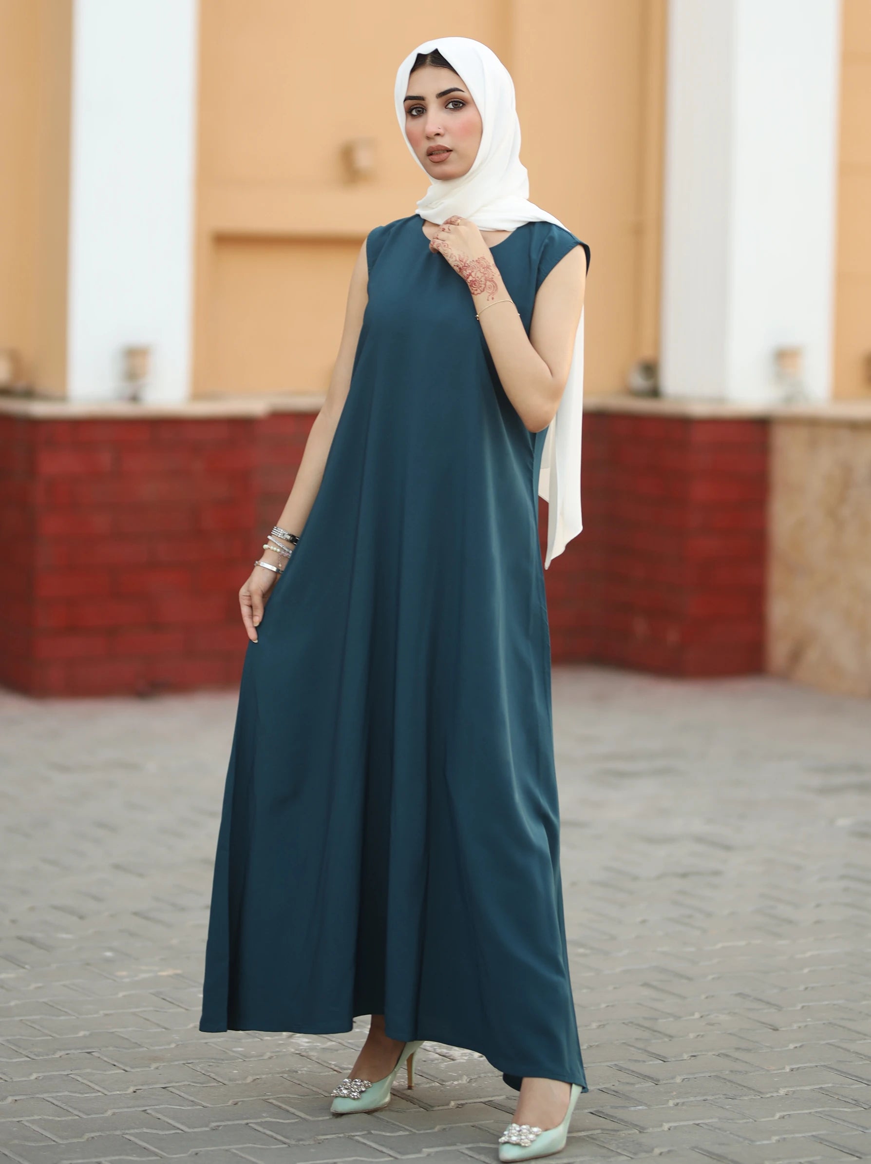 Zinc Blue Abaya Inner Slip Dress Modora UK