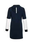 navy hooded track top for women