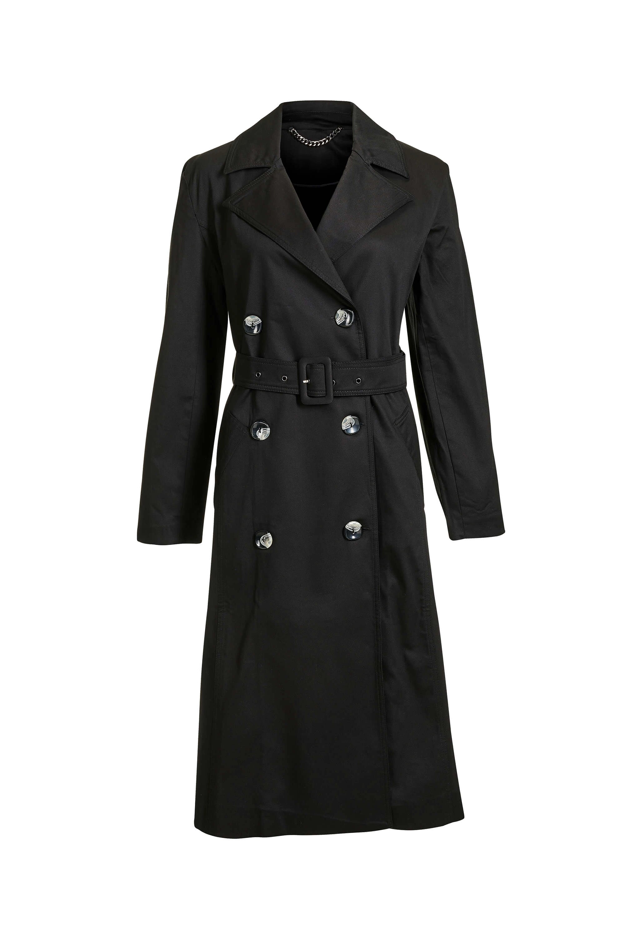 trench coat in black