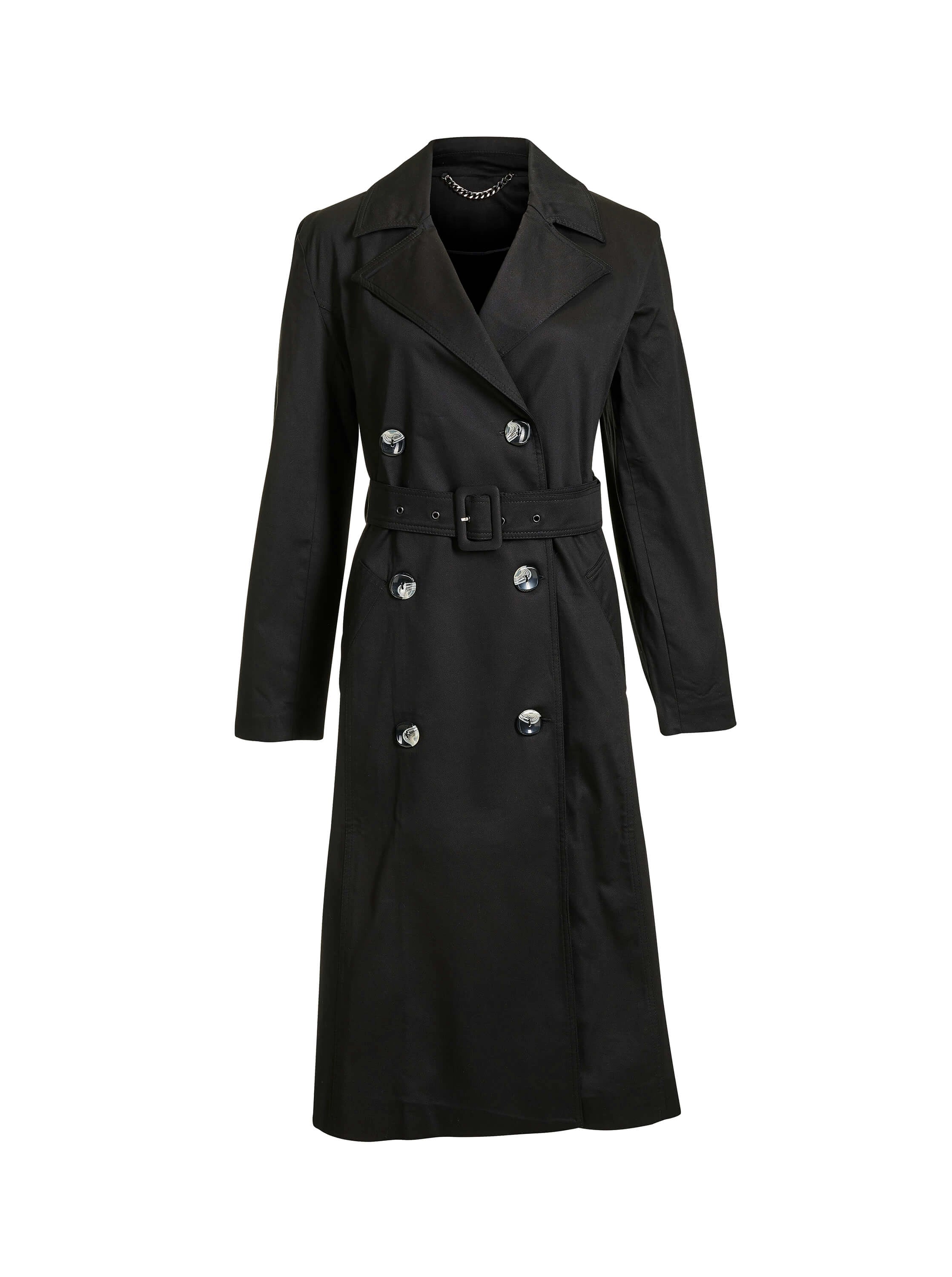 Black trench coat sales uk