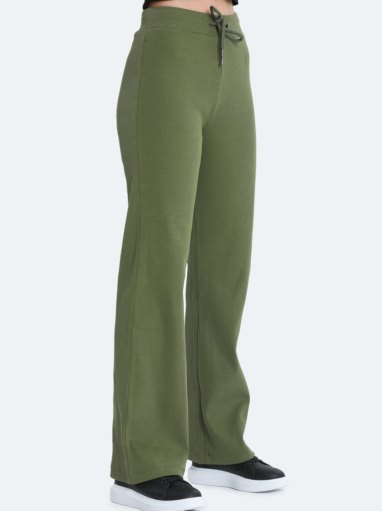 Rib joggers for women