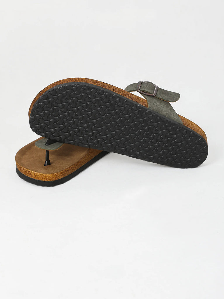 womens Khaki Footbed Sandals