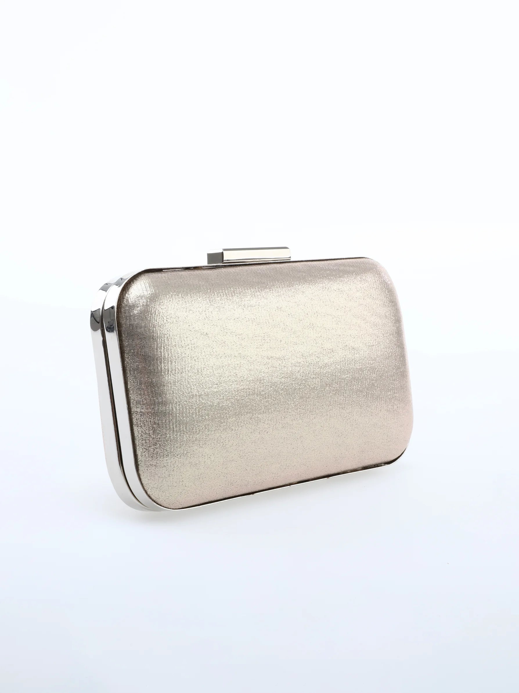 Rose gold box clutch top bag