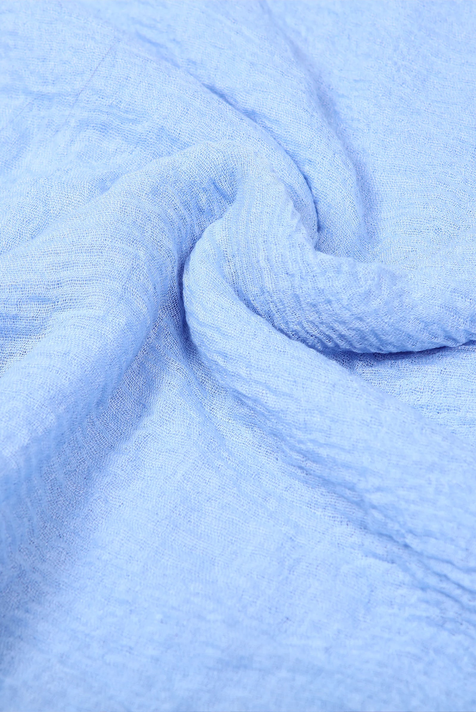 blue crinkle scarf