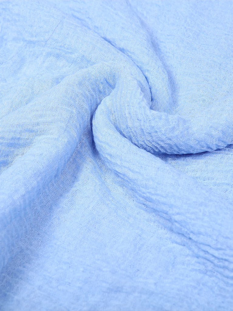 blue crinkle scarf