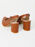 brown court shoes low heel