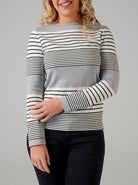 grey long sleeve top