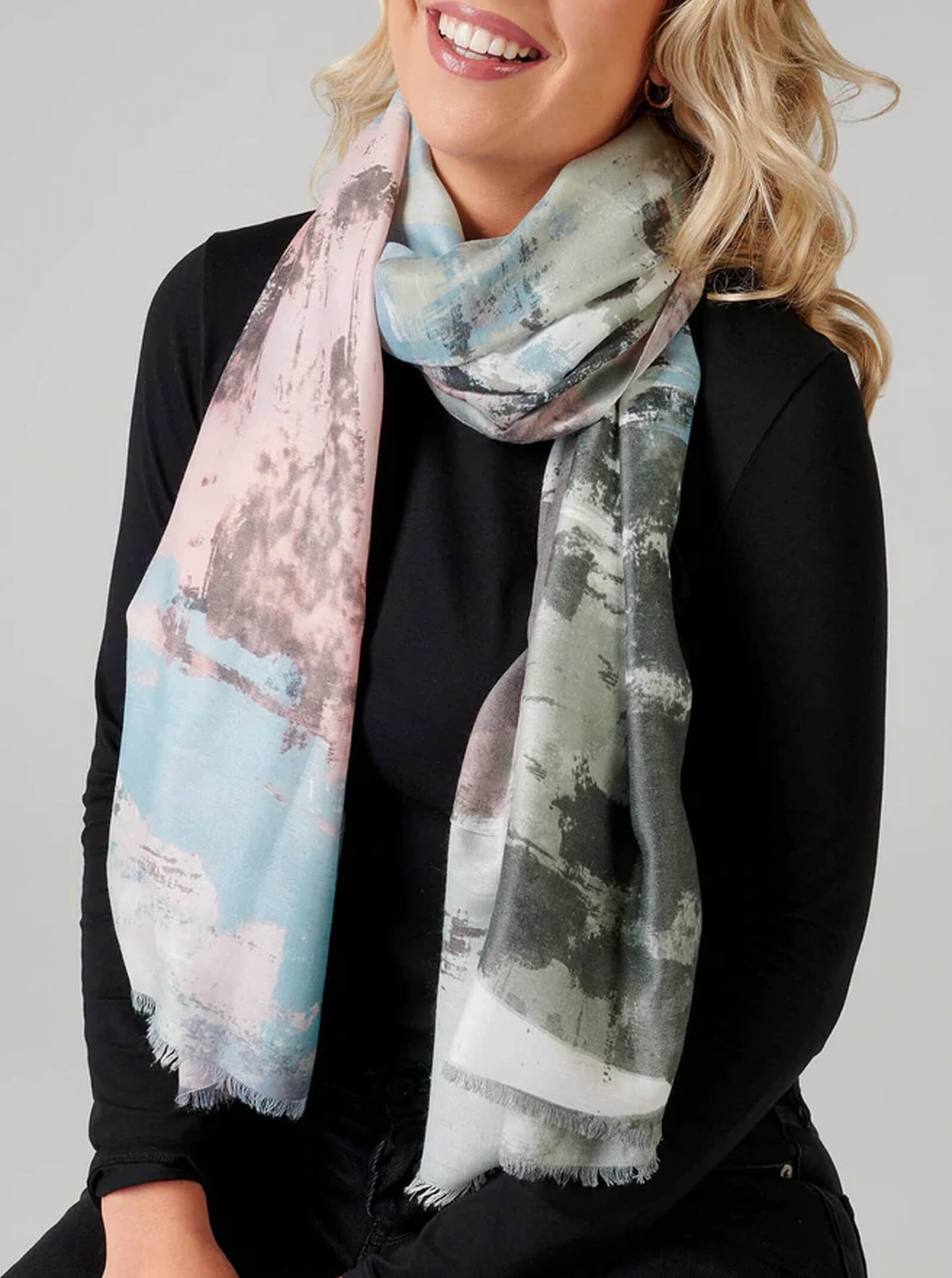 abstract print scarf