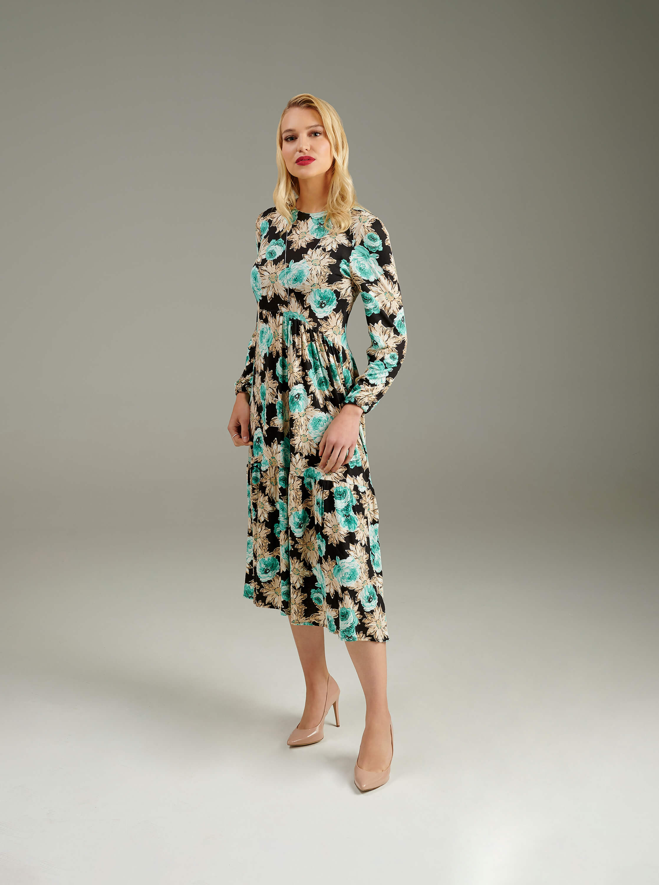 Buy Jersey Floral maxi dress