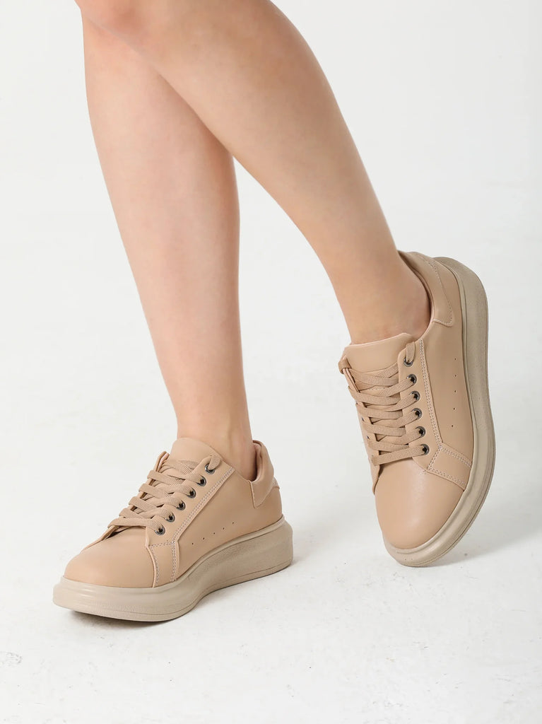 Tan Flat Comfort Trainer