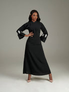 v neck maxi dress
