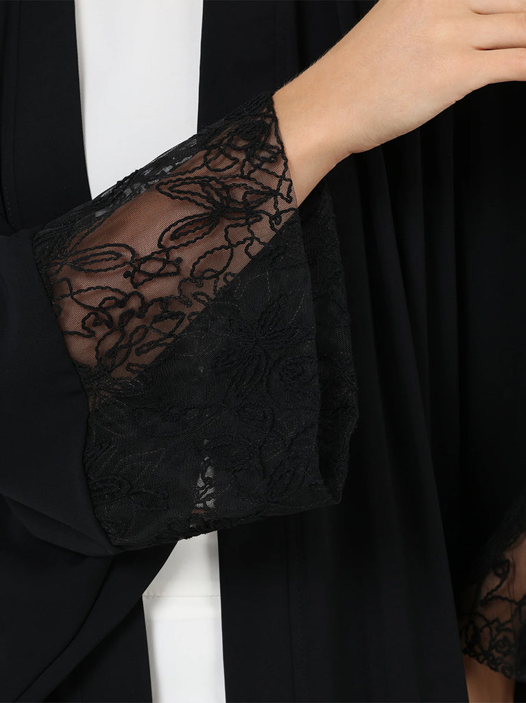 Black Batwing Sleeve Kimono UK