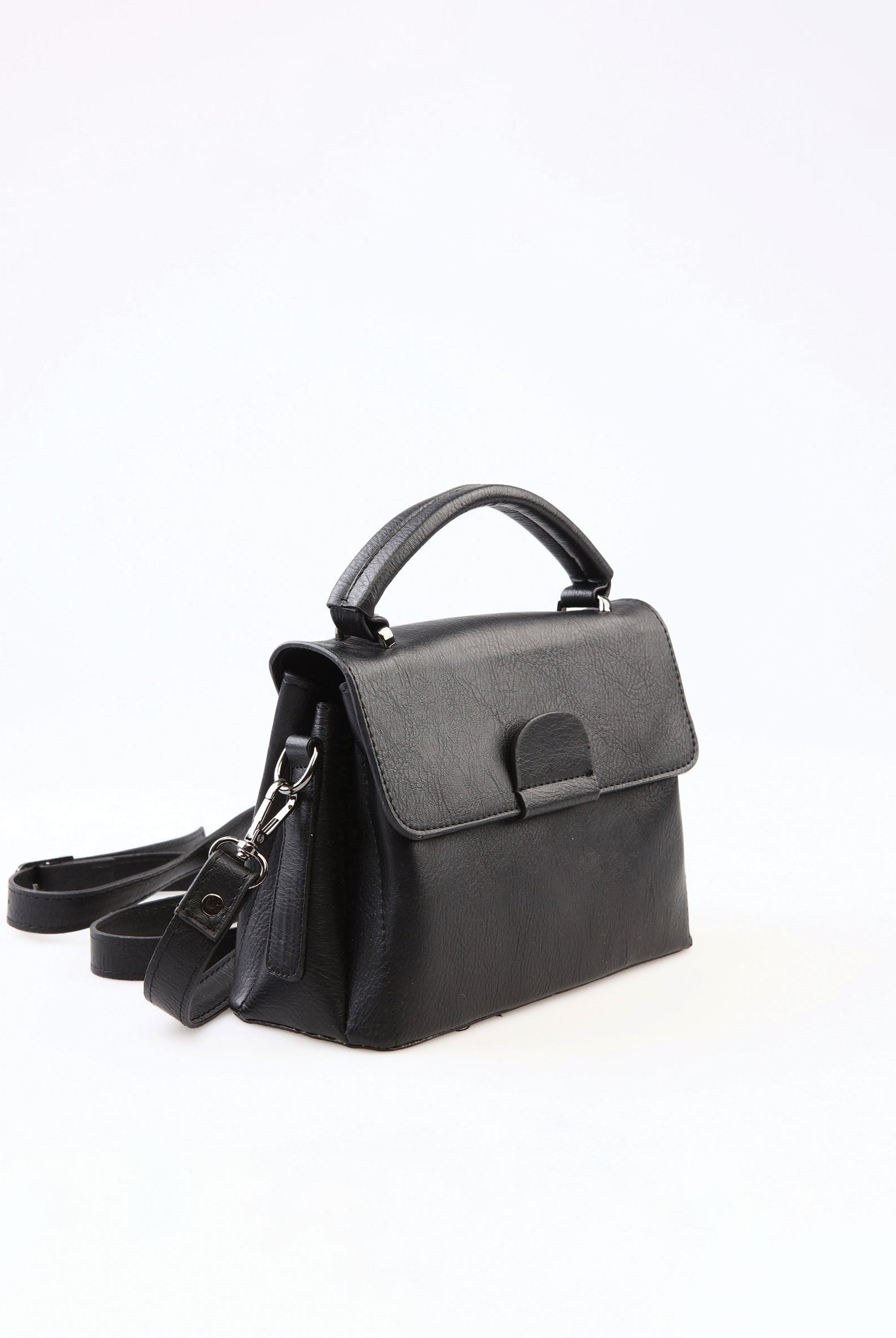 black crossbody bag with handle