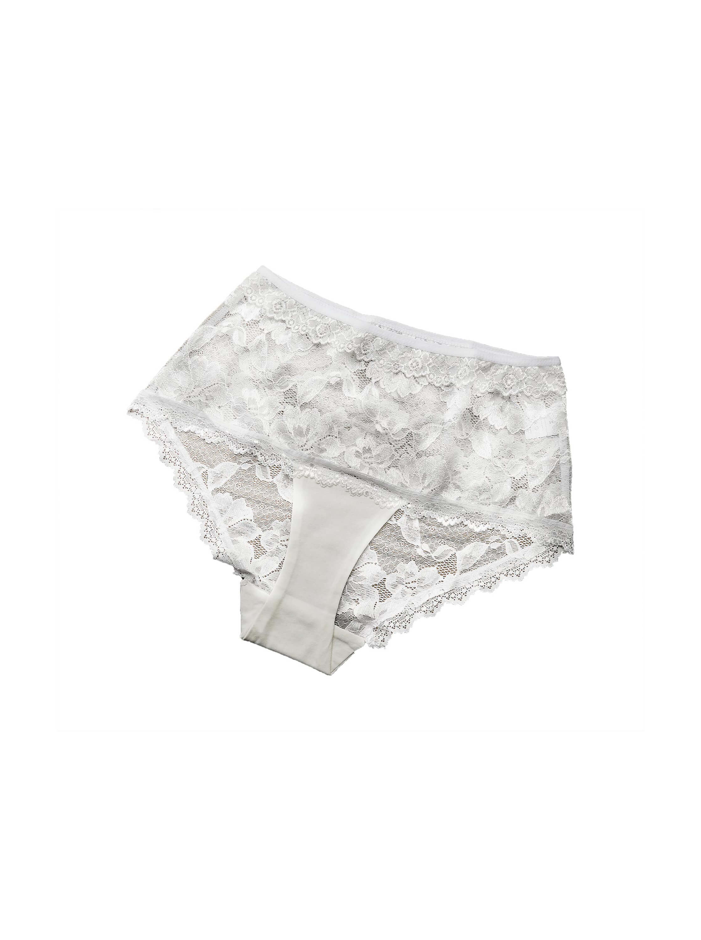 Offwhite High Waist Lace Briefs