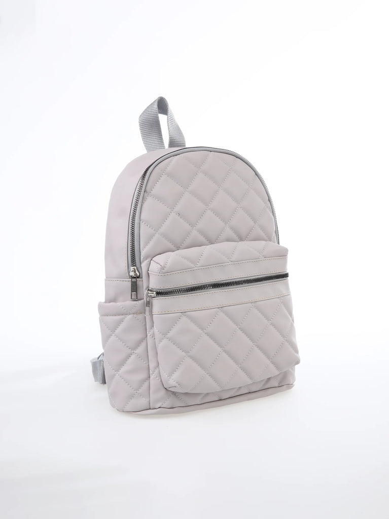 Shop Grey Quilted Backpack