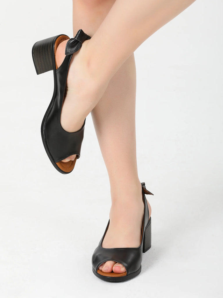 black peep toe shoes