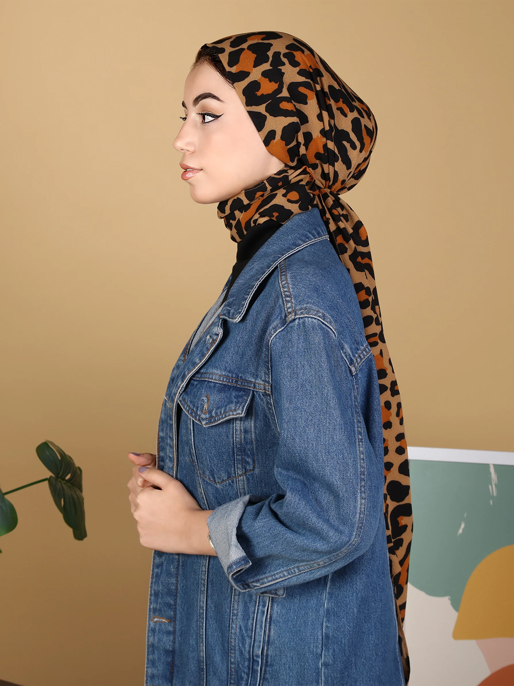 buy chiffon animal print women's scarf