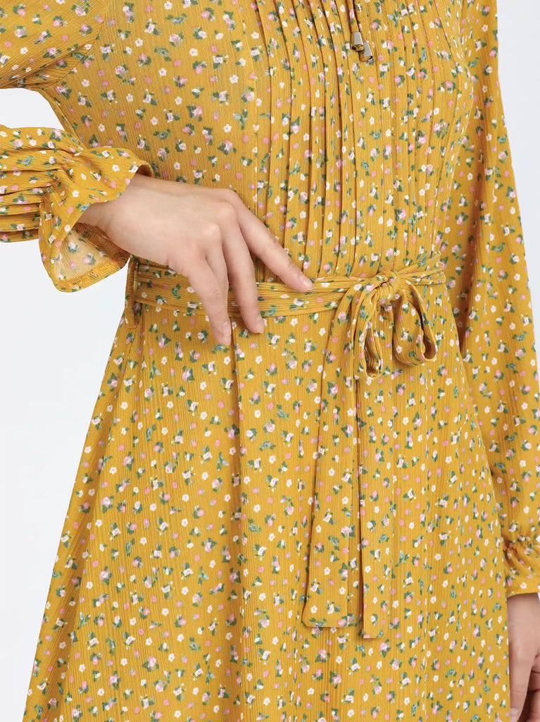Yellow Modest Dress