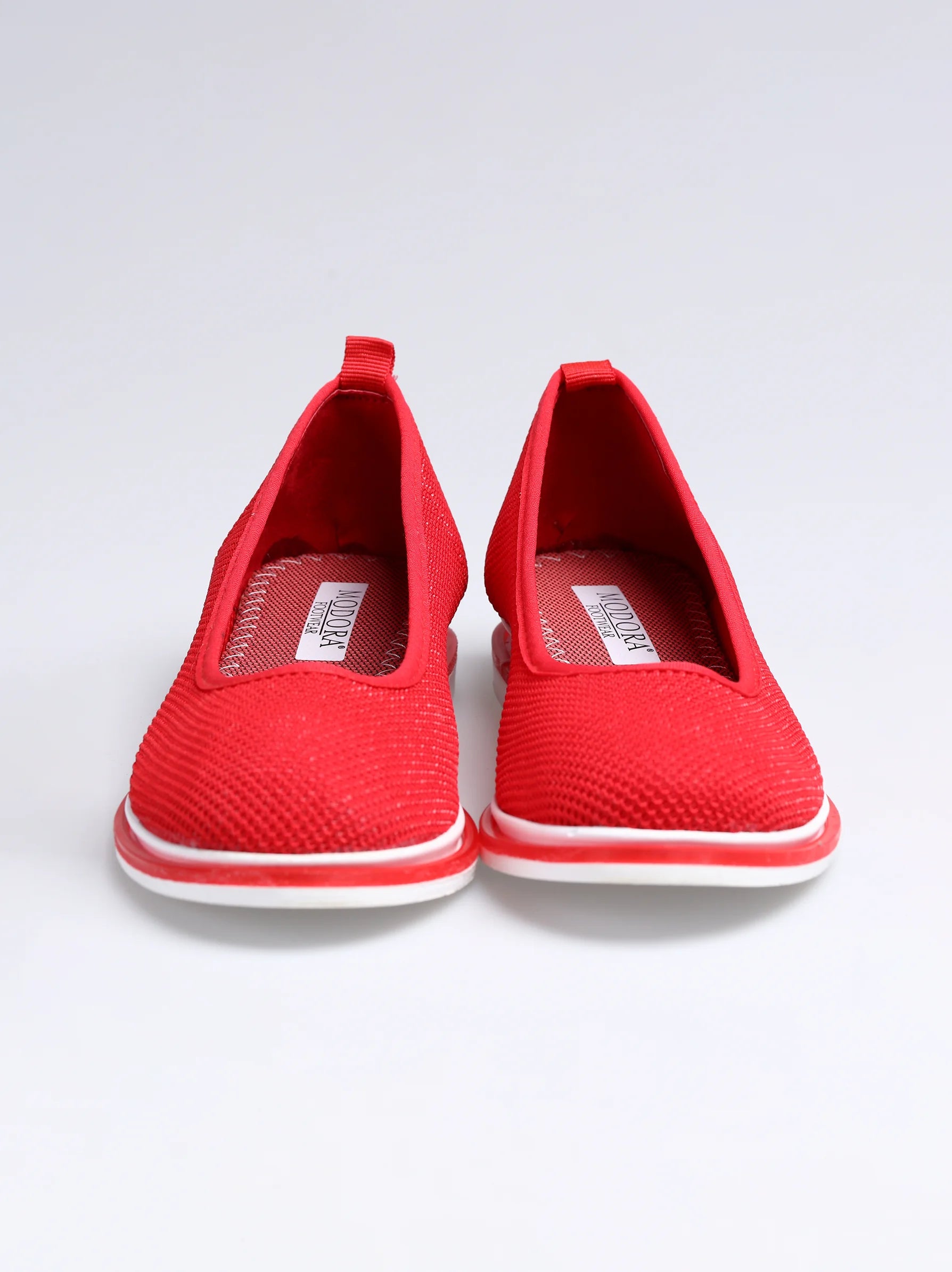 Ladies red flat shoes uk best sale