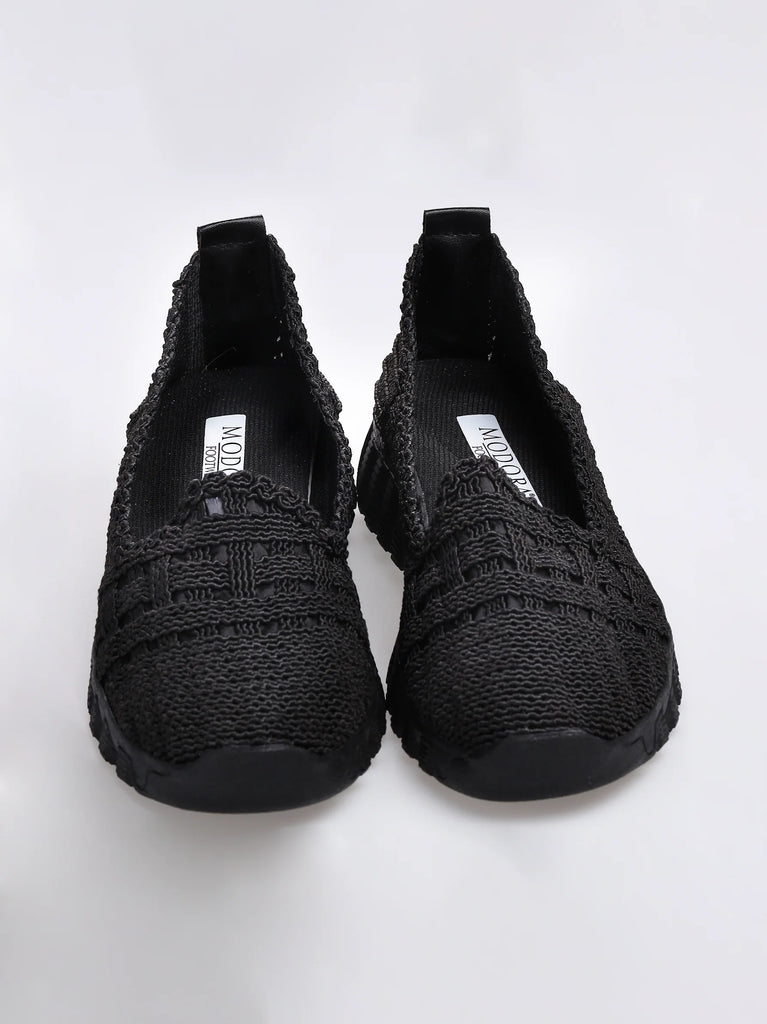 black espadrilles flats