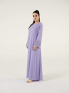 Lilac Embroidered Women Maxi Dress