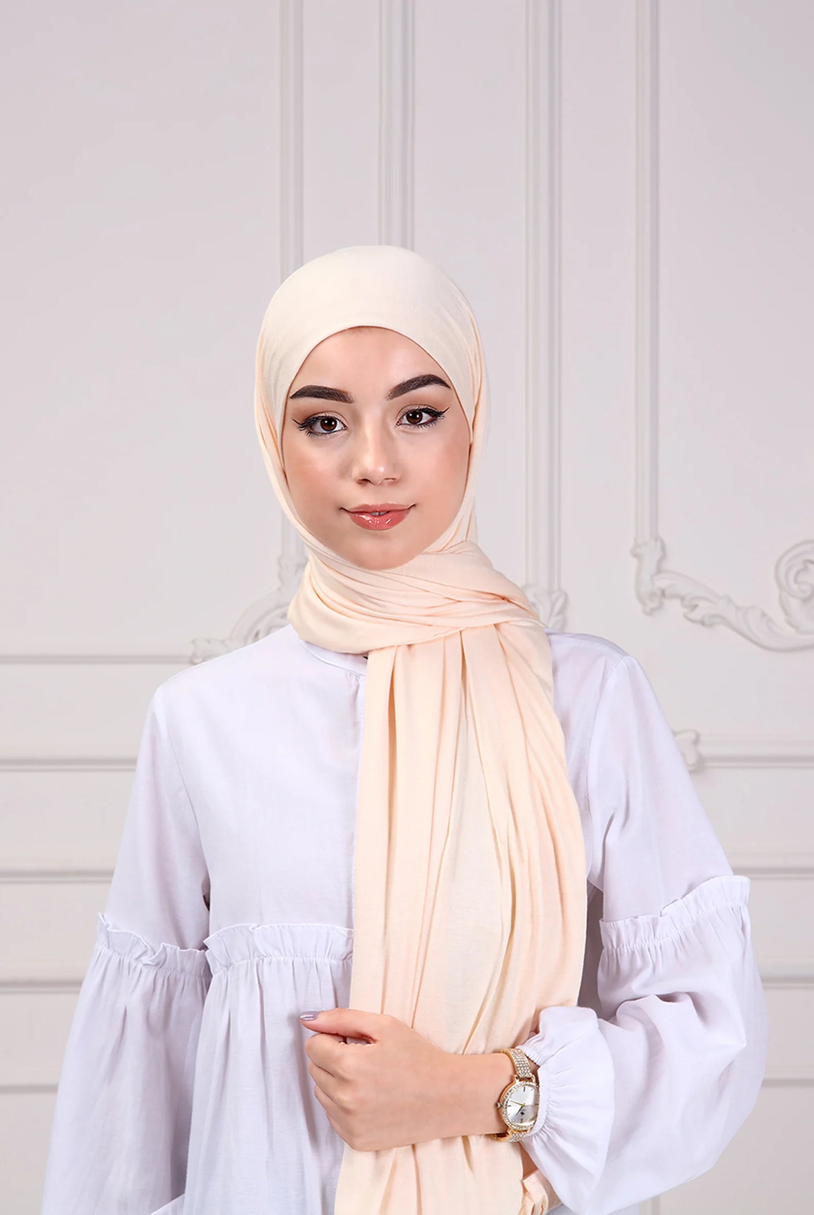 nude colour hijab
