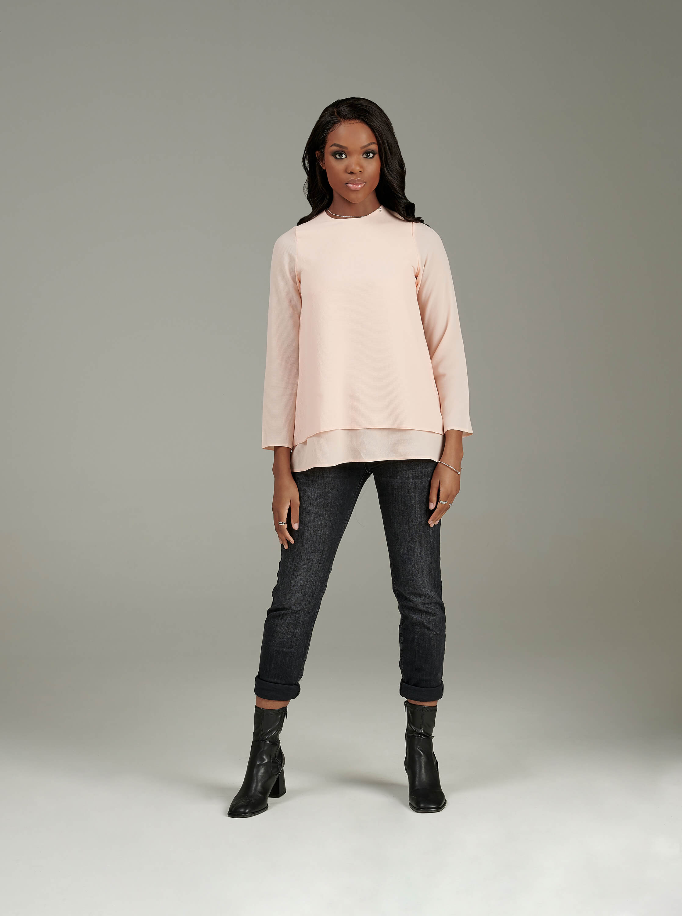 champagne pink shirt