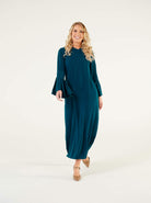 Women's Flared Sleeve Dresses in Blue