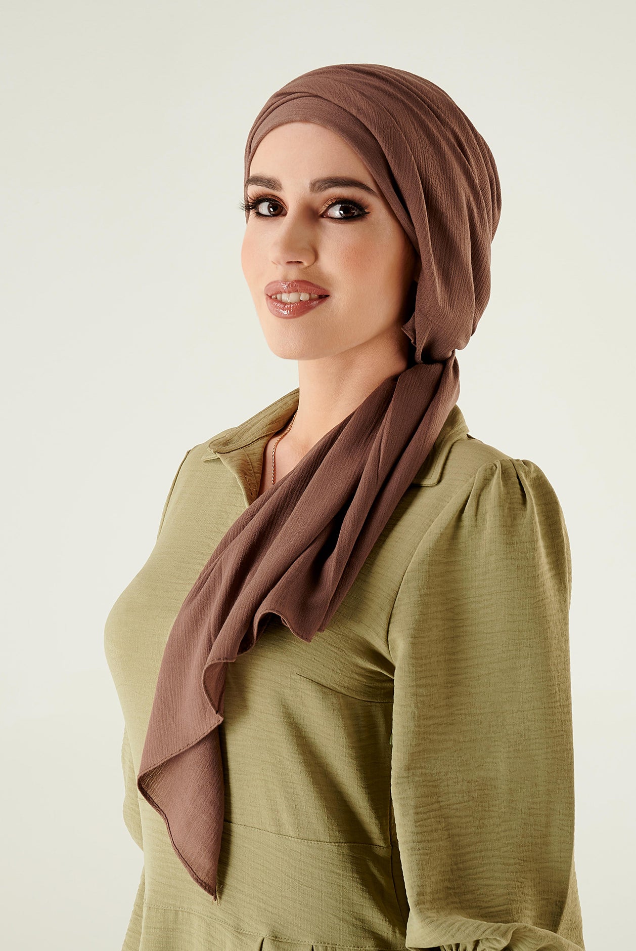 brown rayon scarf