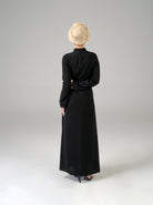 black maxi dress