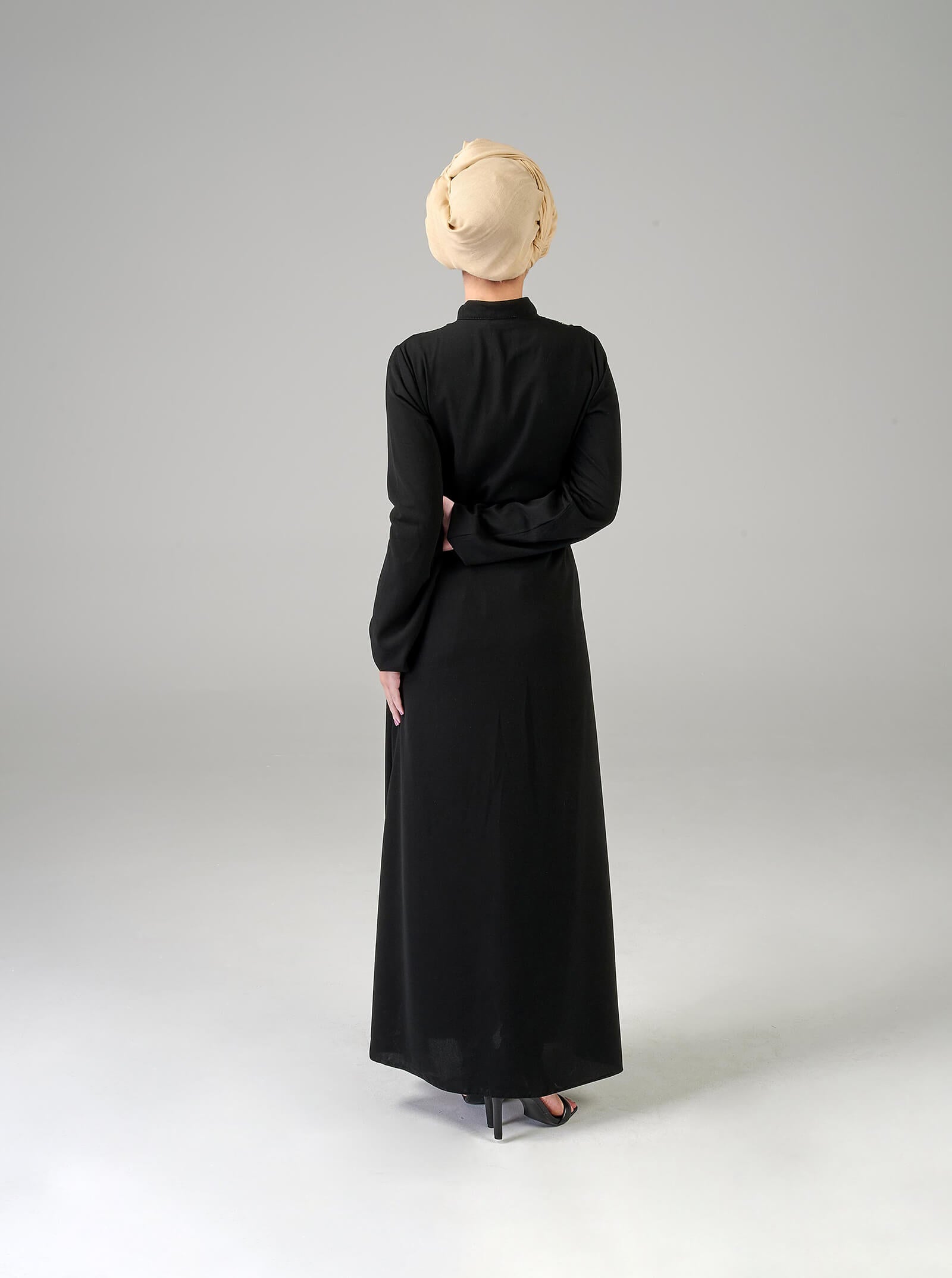 black maxi dress
