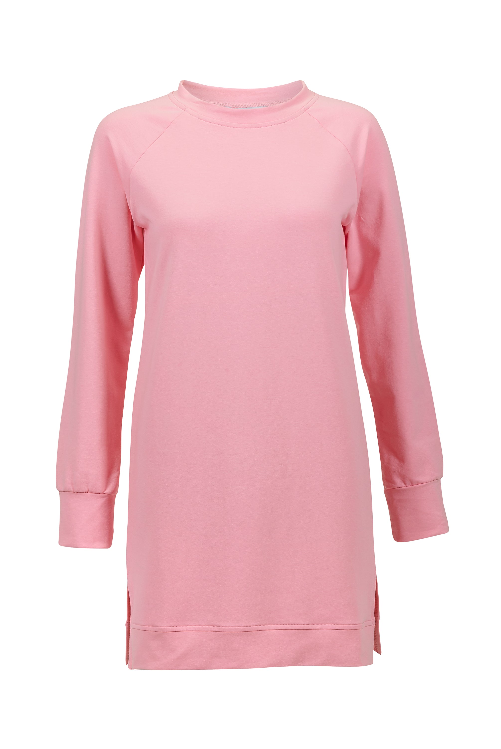womens pink longline sweatshirts