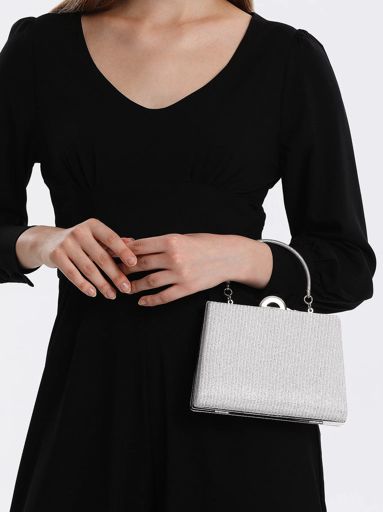 silver clutch bag online