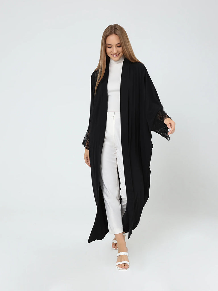 black batwing kimono
