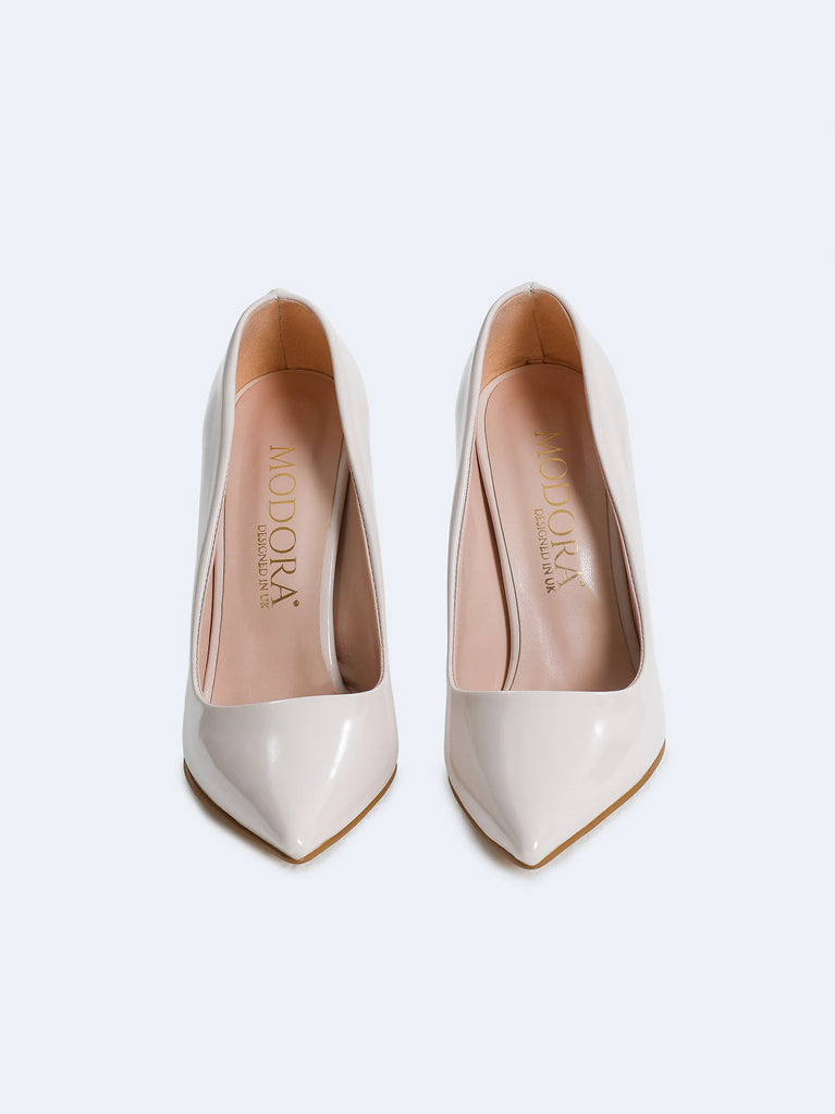 beige pointy court stiletto