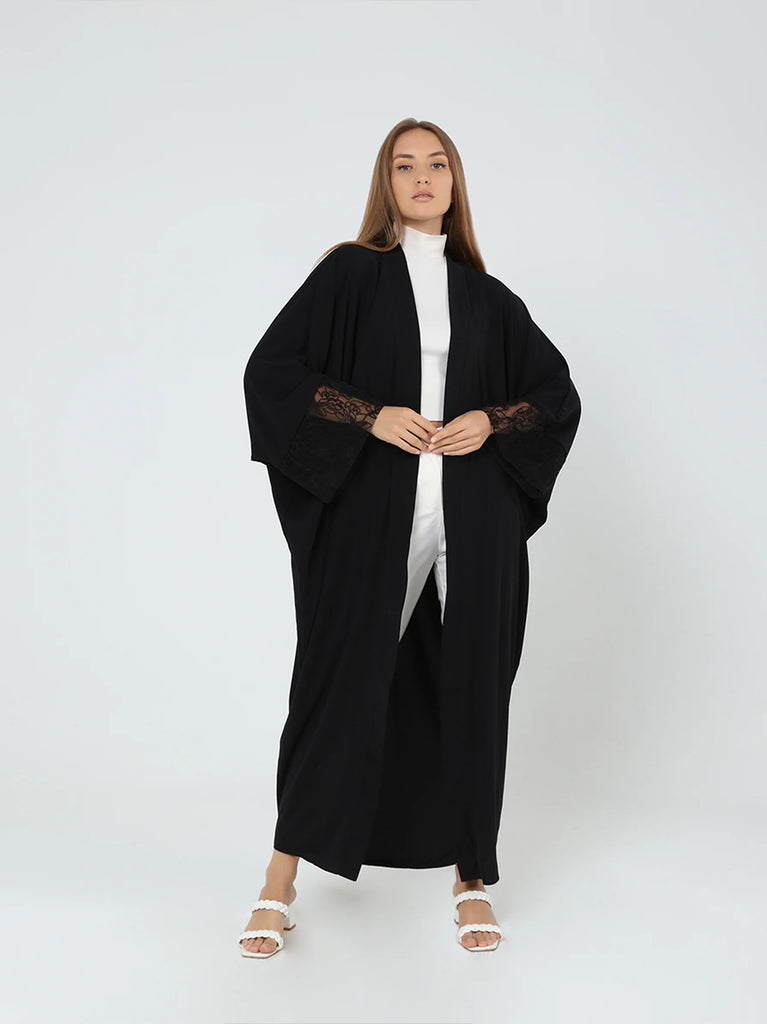shop black batwing kimono